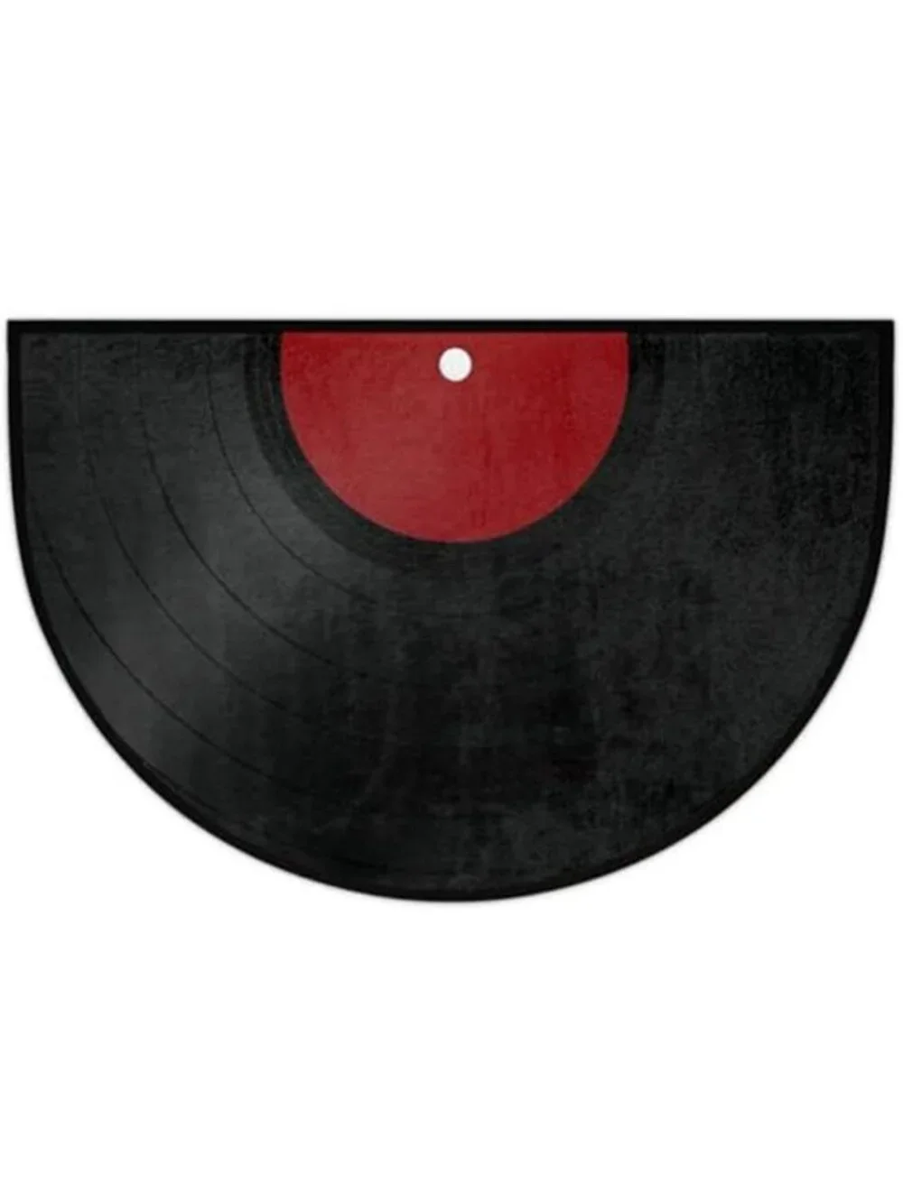 Classic Music Record Disco Half Round Door Mat Non-Slip Soft Doormats for